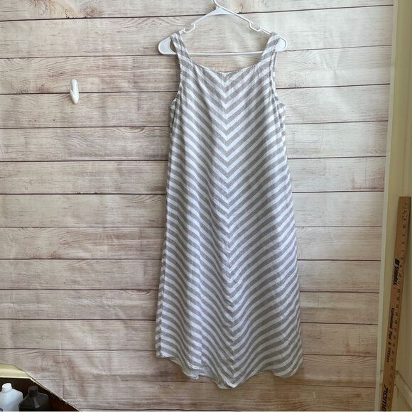 J JILL LOVE LINEN SLEEVELESS MAXI DRESS - Picture 5 of 5